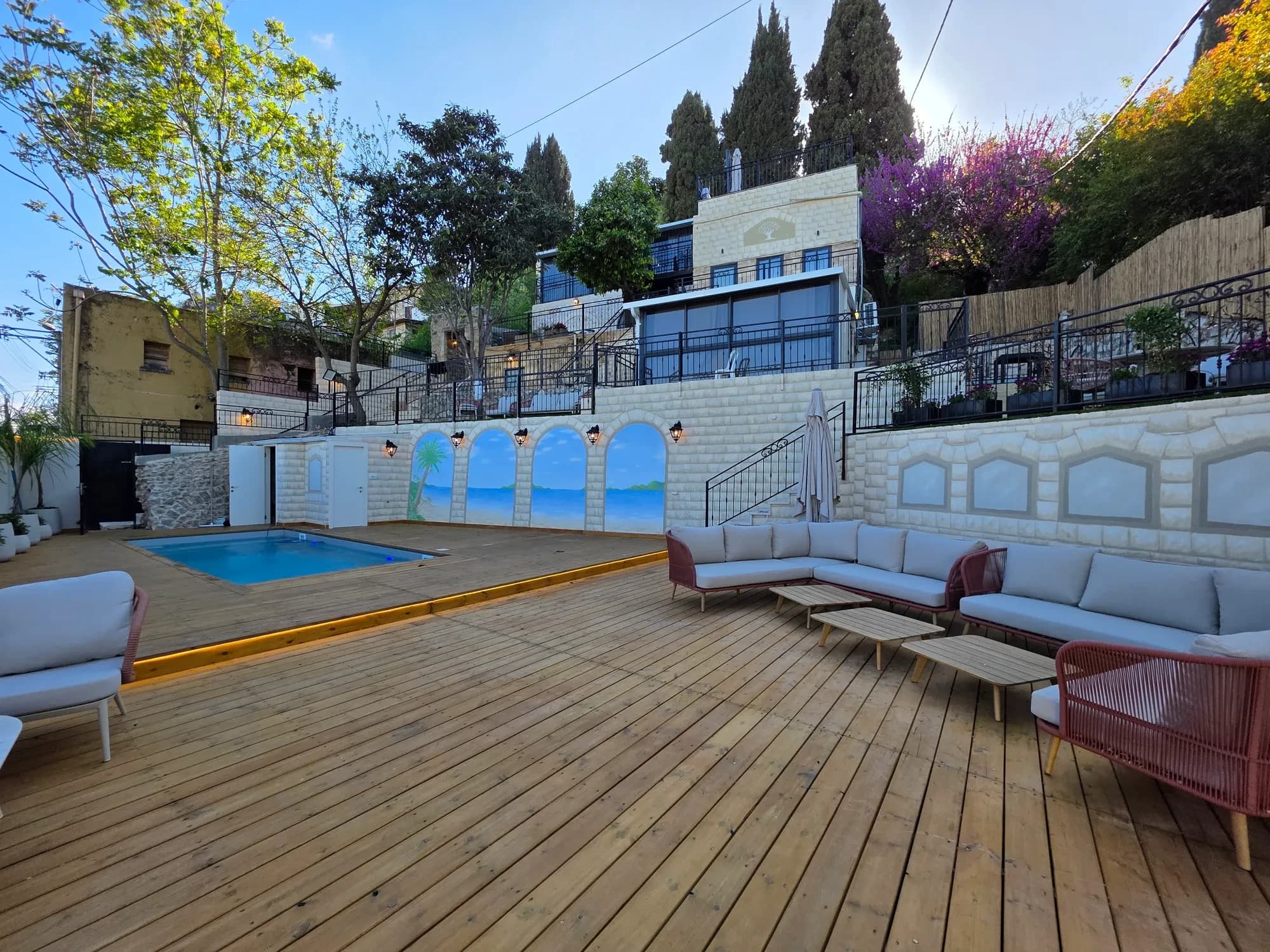 Design and painting a swimming pool in Safed