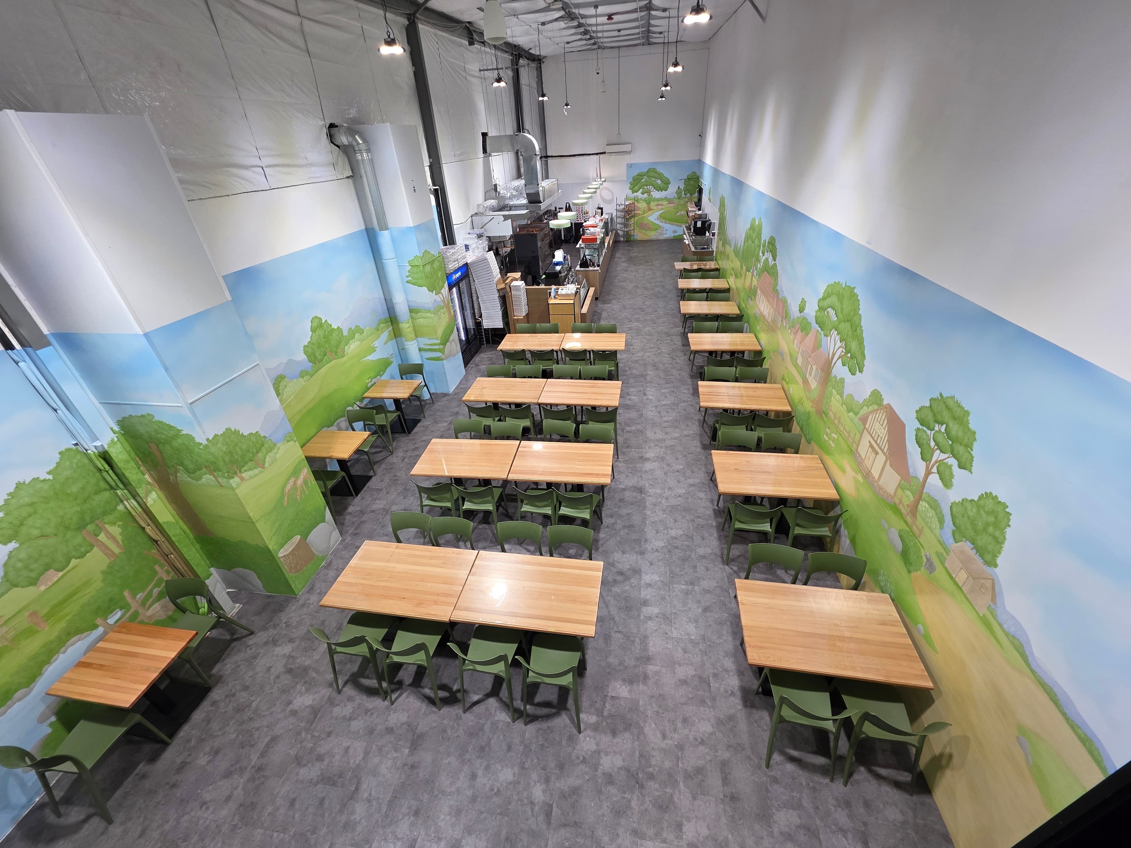 Restaurant area Honeydew supermarket